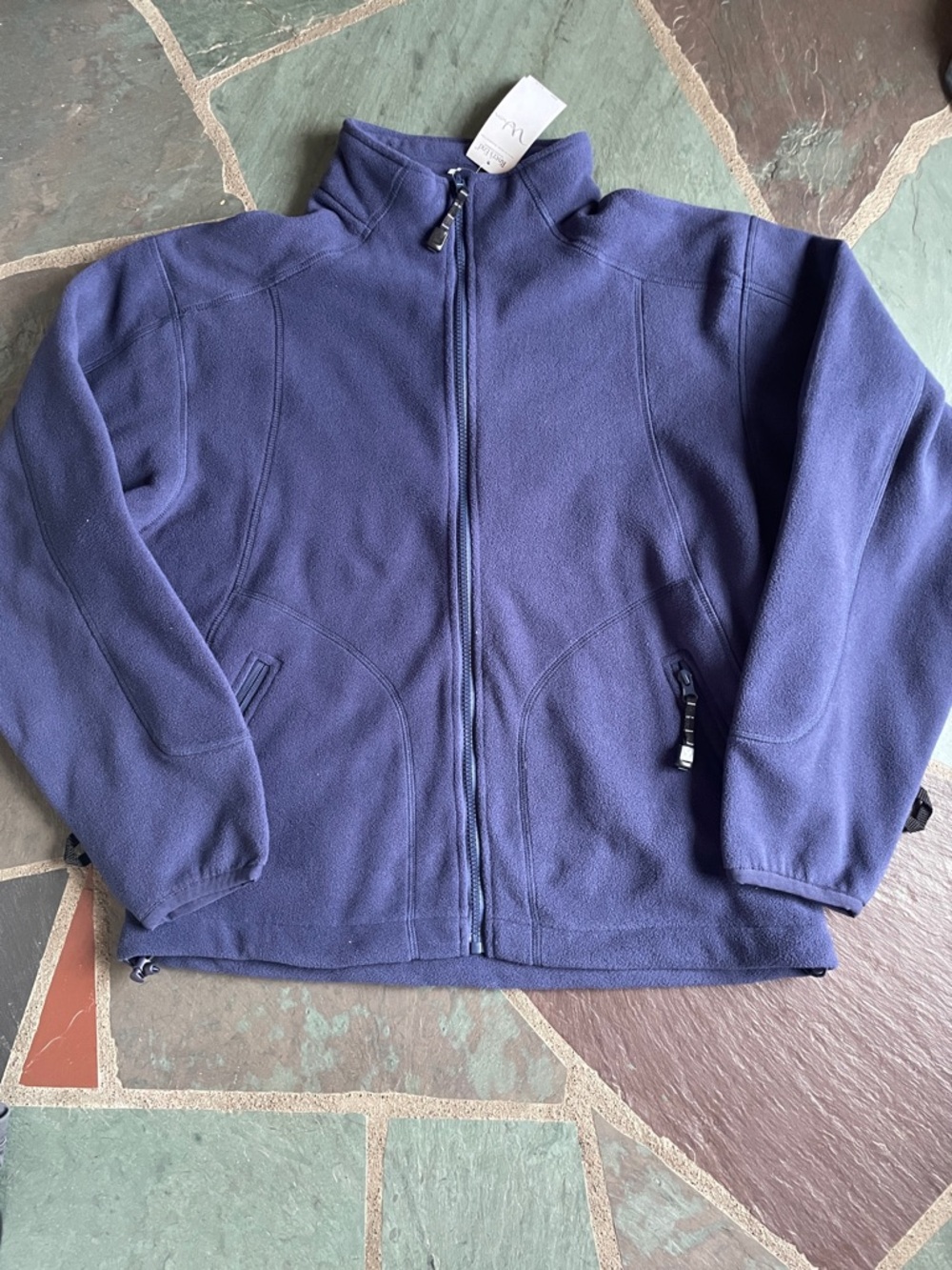 Men's Lightweight Navy Zip-Up Fleece Jacket